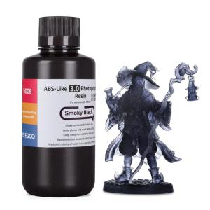 imageELEGOO ABSLike 8K 3D Printer Resin 30 405nm Photopolymer Resin for Mars Saturn Jupiter MSLA DLP LCD 3D Printing with Strength and Toughness High Precision Low Viscosity Red Clay 1000gSmoky Black