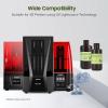 imageELEGOO ABSLike PlantBased 3D Printer Resin with Low Odor and High Precision 405nm UV Resin and Quick Curing for Mars Saturn Jupiter MSLA DLP LCD 3D Printing  Grey 500gWhite