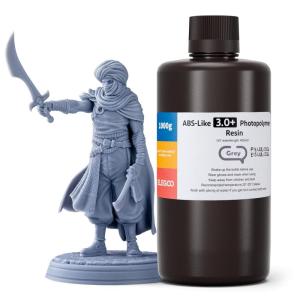 imageELEGOO ABSLike 30 3D Printer Resin Grey 2000g High HeatResistance 3D Printing Resin Lower Viscosity and Shrinkage 405nm LCD UVCuring for MSLALCDDLP 3D PrinterGrey