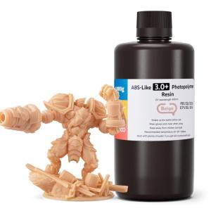 imageELEGOO ABSLike 30 3D Printer Resin Grey 2000g High HeatResistance 3D Printing Resin Lower Viscosity and Shrinkage 405nm LCD UVCuring for MSLALCDDLP 3D PrinterBeige