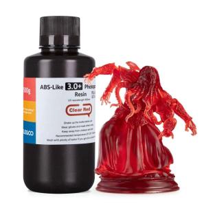 imageELEGOO ABSLike Resin 30 Upgraded 3D Printer Photopolymer Resin Higher HeatResistance Fast Curing High Precision NonBrittle Clear Red 2000gClear Red
