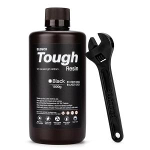 imageELEGOO Tough Resin 3D Printer Resin with High Hardness Low Viscosity Low Shrinkage Compatible with MSLALCDDLP 3D Printers Black 1000gBlack