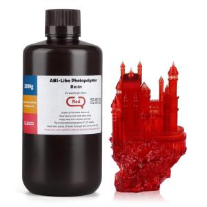 imageELEGOO ABSLike 3D Printer Resin LCD UVCuring Resin 405nm Standard Photopolymer Resin for Mars Saturn Jupiter MSLA DLP LCD 3D Printing Grey 500gClear Red