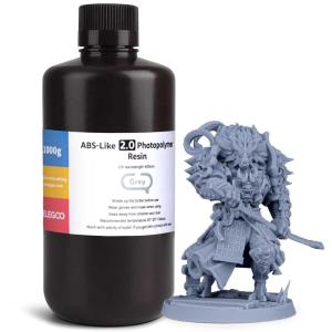 imageELEGOO ABSLike 3D Printer Resin LCD UVCuring Resin 405nm Standard Photopolymer Resin for Mars Saturn Jupiter MSLA DLP LCD 3D Printing Grey 500gGrey 20