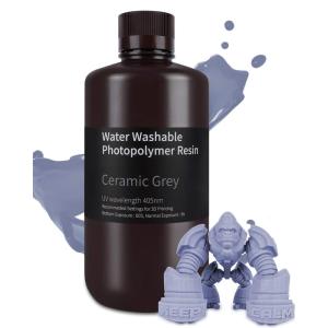 imageELEGOO Water Washable 3D Printer Resin 2000g Precise Printing Liquid Photopolymer Resin Low Shrinkage 405nm Curing Resin for LCD 3D Printer GreyGrey 1000g