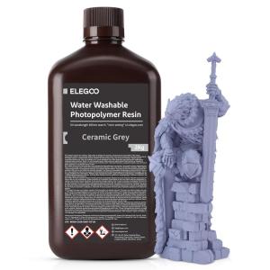 imageELEGOO Water Washable 3D Printer Resin 2000g Precise Printing Liquid Photopolymer Resin Low Shrinkage 405nm Curing Resin for LCD 3D Printer GreyGrey 2000g