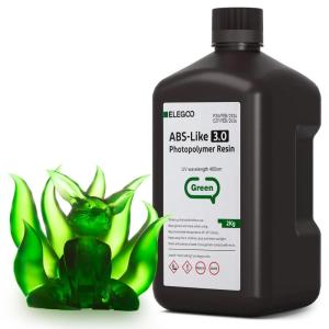 imageELEGOO ABSLike 30 3D Printer Resin Black 1000g High Precise Printing Resin Upgraded Strength and Toughness 405nm LCD UVCuring for MSLALCDDLP 3D PrinterClear Green 2000g