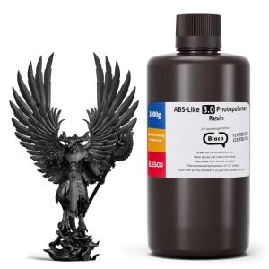 imageELEGOO ABSLike 30 3D Printer Resin Black 1000g High Precise Printing Resin Upgraded Strength and Toughness 405nm LCD UVCuring for MSLALCDDLP 3D PrinterBlack 1000g