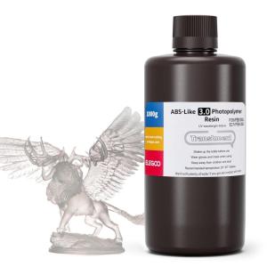 imageELEGOO ABSLike 30 3D Printer Resin Black 1000g High Precise Printing Resin Upgraded Strength and Toughness 405nm LCD UVCuring for MSLALCDDLP 3D PrinterTranslucent 1000g