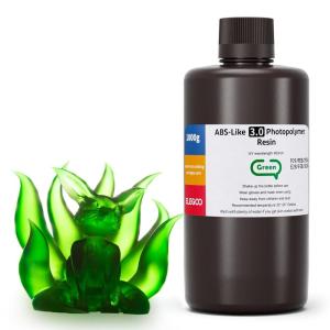 imageELEGOO ABSLike 30 3D Printer Resin Black 1000g High Precise Printing Resin Upgraded Strength and Toughness 405nm LCD UVCuring for MSLALCDDLP 3D PrinterClear Green 1000g