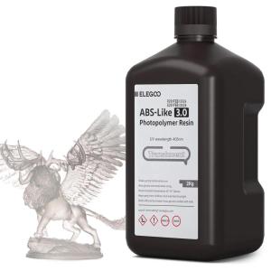imageELEGOO ABSLike 30 3D Printer Resin Black 1000g High Precise Printing Resin Upgraded Strength and Toughness 405nm LCD UVCuring for MSLALCDDLP 3D PrinterTranslucent 2000g