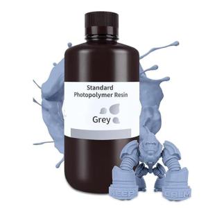 imageELEGOO Standard 8K 3D Printer Resin 1000g Grey 405nm Highest Precision Resin Rapid Printing Low Shrinkage UVCuring for 8K12K14K High Resolution LCD 3D PrinterGrey 1000g