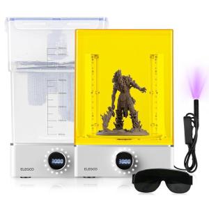 imageELEGOO Mercury Plus 20 Wash and Cure Station V2 for Mars Photon S Photon Mono LCD SLA DLP 3D Printer ModelsMercury XS BundleL