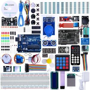 imageELEGOO Upgraded UNO R3 Most Complete Starter Kit V20 with Tutorials Compatible with Arduino STEM Projects for Teens Adults Robotics ampamp Engineering Kits Science  Coding  Programming Set