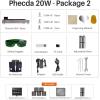 imageELEGOO PHECDA 20000mW Laser Engraver ampamp Cutter with Air Assist CNC Laser Engraving and Cutting Machine for Wood and Metal Dark Acrylic 400x400mm Engraving Area Package 2 Laser Class 420W Package 2