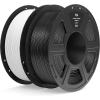 imageELEGOO PLA Filament 175mm Black 1KG 3D Printer Filament Dimensional Accuracy  002mm 1kg Spool22lbs Fit Most FDM 3D Printers2pcs Black  White