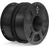 imageELEGOO PLA Filament 175mm Black 1KG 3D Printer Filament Dimensional Accuracy  002mm 1kg Spool22lbs Fit Most FDM 3D Printers2pcs Black