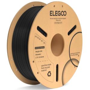imageELEGOO PLA Plus Filament 175mm Beige 1KG PLA Tougher and Stronger 3D Printer Filament Dimensional Accuracy  002mm 1kg Spool22lbs Fits for Most FDM 3D Printers1kg Black