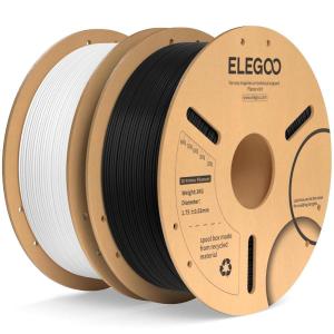 imageELEGOO PLA Plus Filament 175mm Beige 1KG PLA Tougher and Stronger 3D Printer Filament Dimensional Accuracy  002mm 1kg Spool22lbs Fits for Most FDM 3D Printers21kg Black  White
