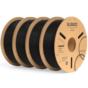 imageELEGOO PLA Plus Filament 175mm Beige 1KG PLA Tougher and Stronger 3D Printer Filament Dimensional Accuracy  002mm 1kg Spool22lbs Fits for Most FDM 3D Printers41kg Black