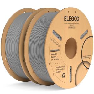 imageELEGOO PLA Plus Filament 175mm Beige 1KG PLA Tougher and Stronger 3D Printer Filament Dimensional Accuracy  002mm 1kg Spool22lbs Fits for Most FDM 3D Printers21kg Gray
