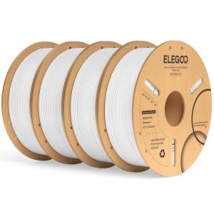 imageELEGOO PLA Plus Filament 175mm Beige 1KG PLA Tougher and Stronger 3D Printer Filament Dimensional Accuracy  002mm 1kg Spool22lbs Fits for Most FDM 3D Printers41kg White