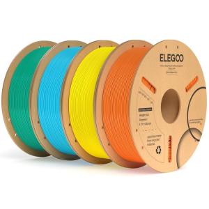imageELEGOO PLA Plus Filament 175mm Beige 1KG PLA Tougher and Stronger 3D Printer Filament Dimensional Accuracy  002mm 1kg Spool22lbs Fits for Most FDM 3D Printers41kgorange  Yellow  Green  Blue