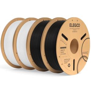 imageELEGOO PLA Plus Filament 175mm Beige 1KG PLA Tougher and Stronger 3D Printer Filament Dimensional Accuracy  002mm 1kg Spool22lbs Fits for Most FDM 3D Printers41kg Black  White