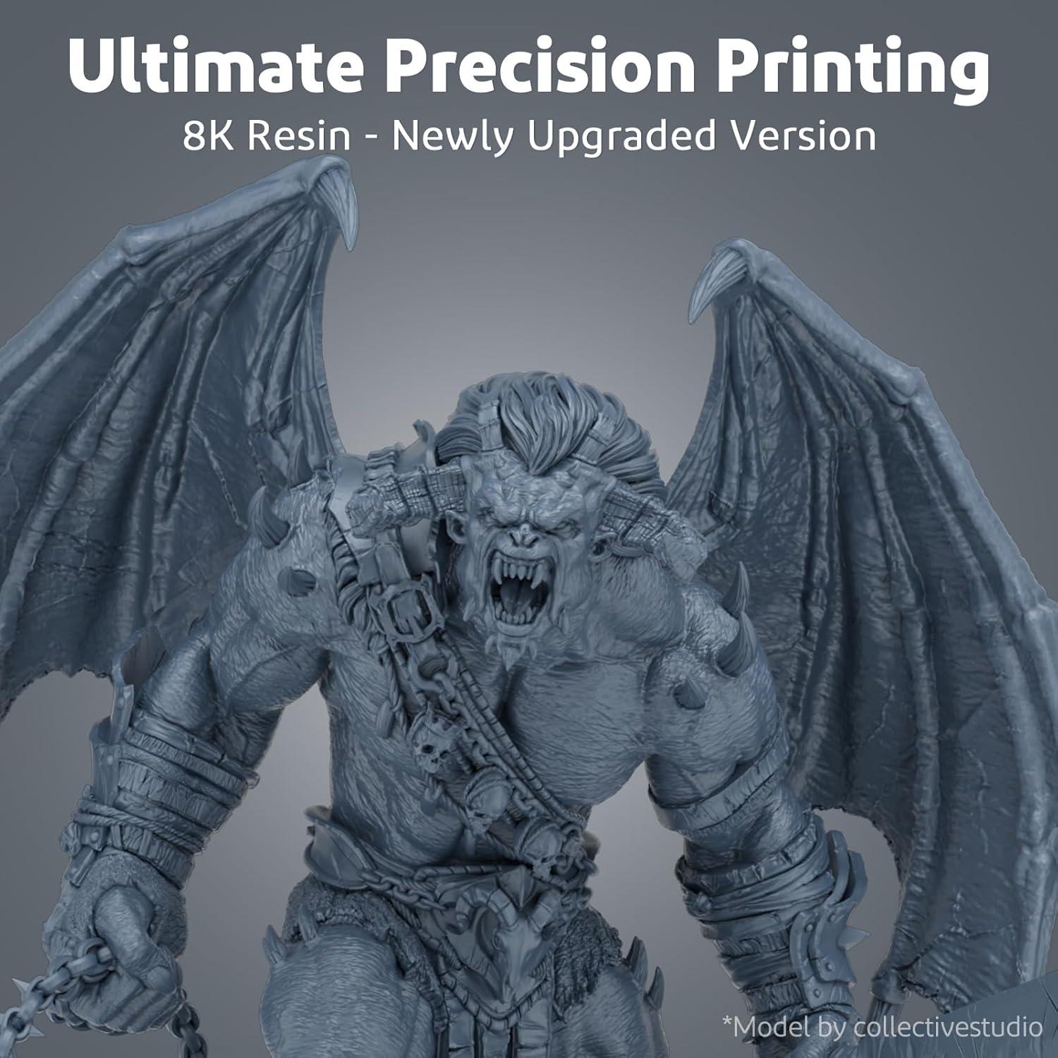 imageELEGOO Water Washable 3D Printer Resin 1kg Mint Green Rapid Precise Printing Resin 405nm Curing Resin for LCD 3D Printer8K Grey 1000g