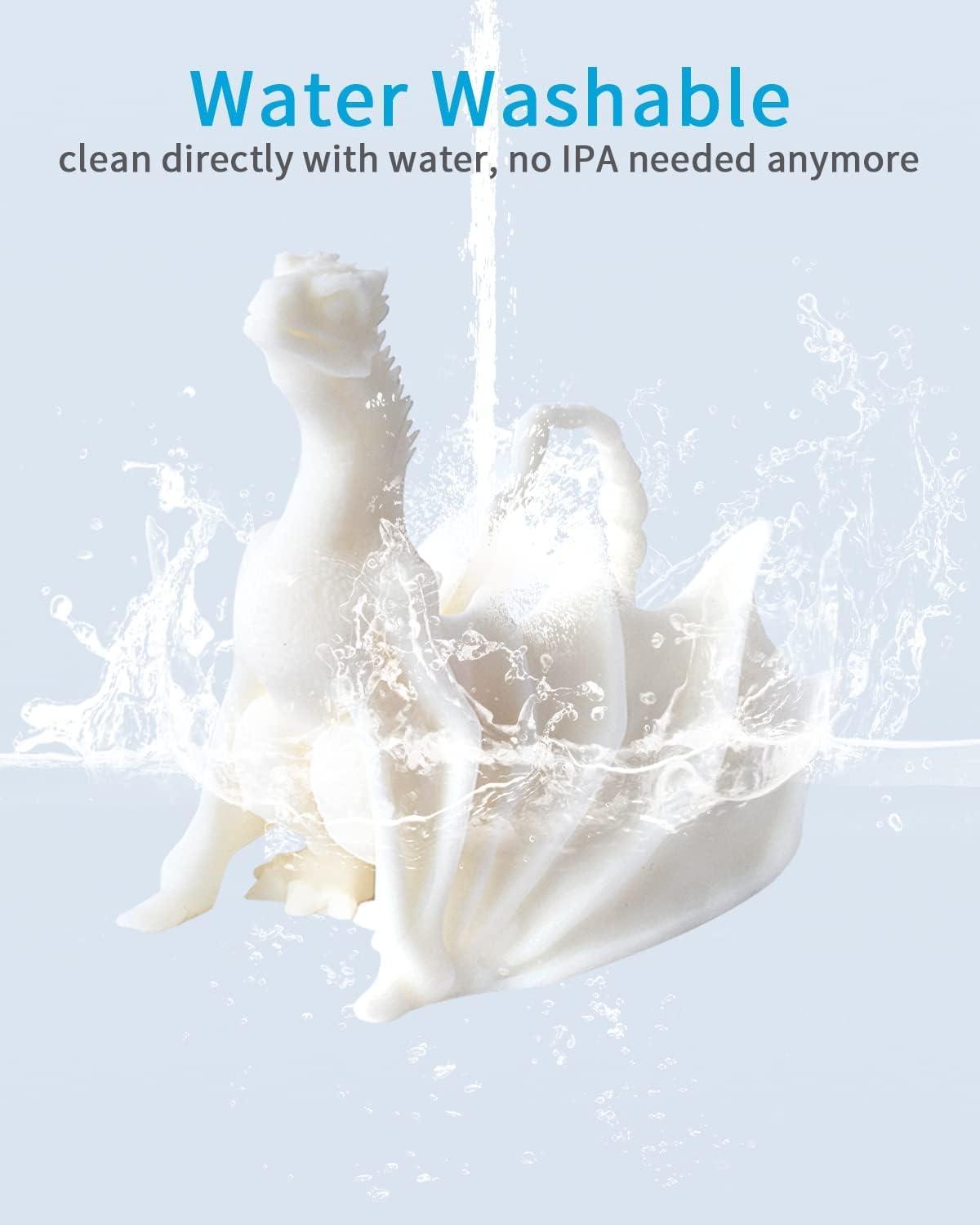 imageELEGOO Water Washable 3D Printer Resin 1kg Mint Green Rapid Precise Printing Resin 405nm Curing Resin for LCD 3D PrinterWhite