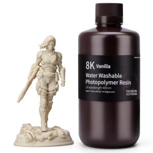 imageELEGOO Water Washable 3D Printer Resin 1kg Mint Green Rapid Precise Printing Resin 405nm Curing Resin for LCD 3D Printer8K Vanilla 1000g