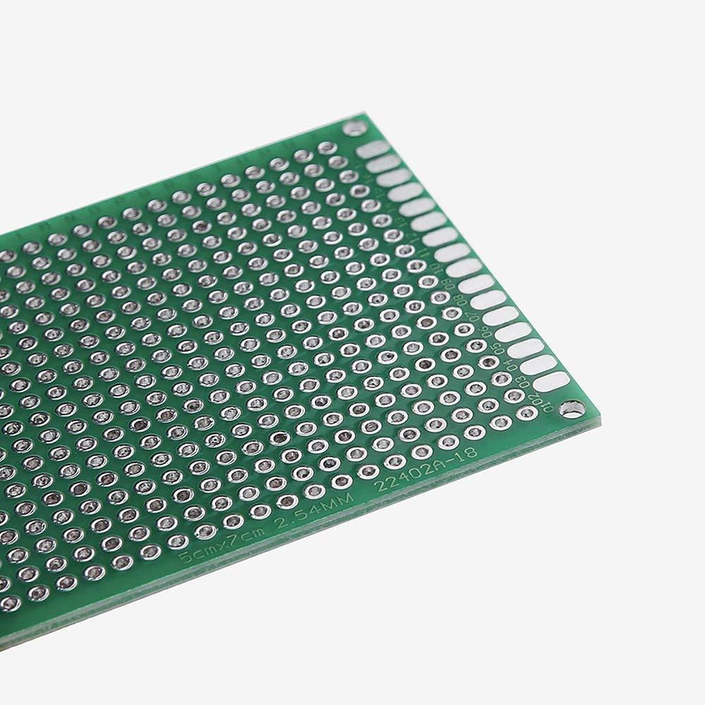 imageELEGOO 32 Pcs Double Sided PCB Board Prototype Kit for DIY Soldering with 5 Sizes Compatible with Arduino Kits