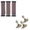 imageELEGOO 120pcs Multicolored Dupont Wire ampamp ELEGOO 30 PCS Alligator Clip Test Leads Set
