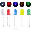 imageELEGOO 3mm and 5mm Diffused and Clear Assorted LED Kit 5 Colors Pack of 600 Compatible with Arduino
