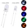 imageELEGOO 3mm and 5mm Diffused and Clear Assorted LED Kit 5 Colors Pack of 600 Compatible with Arduino