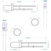 imageELEGOO 3mm and 5mm Diffused and Clear Assorted LED Kit 5 Colors Pack of 600 Compatible with Arduino
