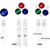 imageELEGOO 3mm and 5mm Diffused and Clear Assorted LED Light Bulbs Kit 5 Light Colors with UV RGB CA Fast Flashing Compatible with Arduino Pack of 350