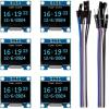 imageELEGOO 6PCS 096 Inch OLED Display Screen Module with Dupont Wire Compact SelfLuminous Mini Screens for Arduino Project