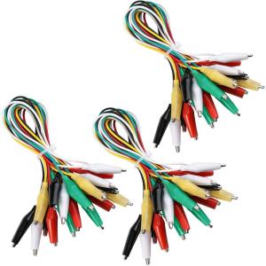 imageELEGOO 30 PCS Alligator Clip Test Leads Set with Alligator Clips Doubleend 50cm Jumper Wire