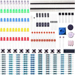 imageELEGOO Electronics Component Basic Starter Kit wPrecision Potentiometer Buzzer Capacitor Compatible with Arduino UNO MEGA R3