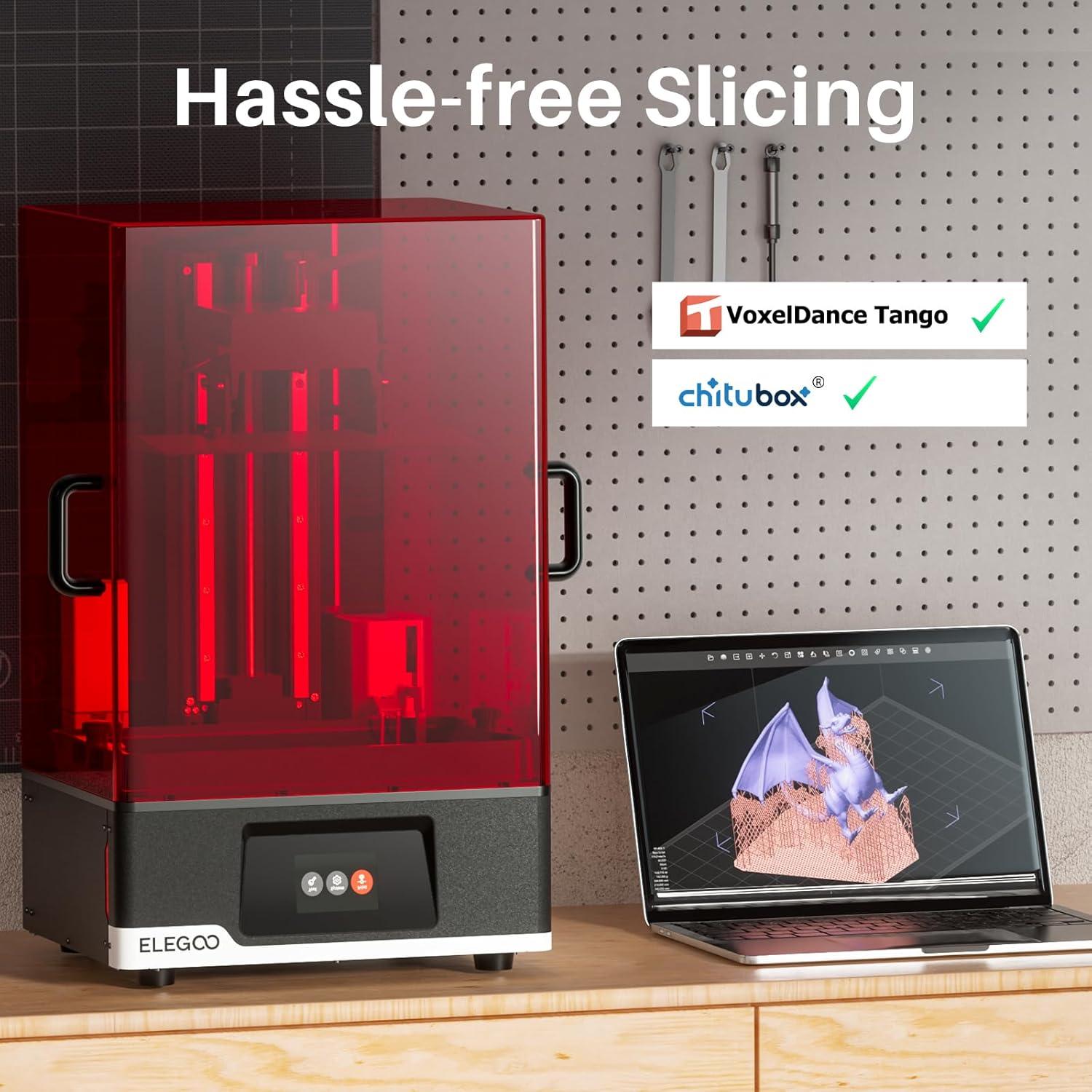 imageELEGOO Jupiter SE Resin 3D Printer Large MSLA 3D Printer with 128inch 6K Monochrome LCD Printing Size of 1094 x 615 x1181 Inch