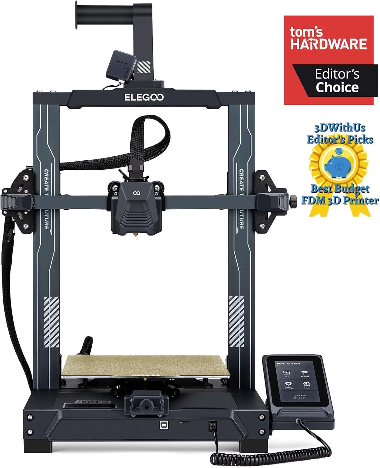 image:imageELEGOO Centauri Carbon 2 Combo Multi Color 3D Printer CoreXY 500mms High Speed Multicolor Printing with Canvas 1Click Full Auto Leveling and 350C HighTemp Nozzle 256x256x256mm Build VolumeNeptune 3 Pro