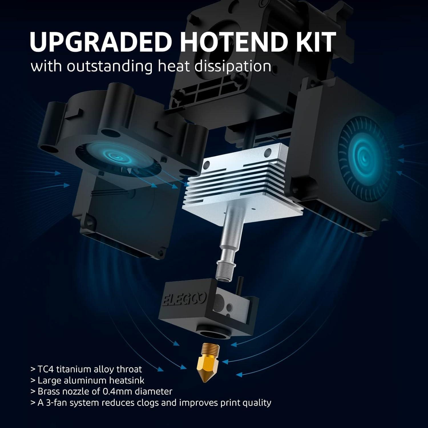 image:imageELEGOO Centauri Carbon 2 Combo Multi Color 3D Printer CoreXY 500mms High Speed Multicolor Printing with Canvas 1Click Full Auto Leveling and 350C HighTemp Nozzle 256x256x256mm Build VolumeNeptune 3 Pro