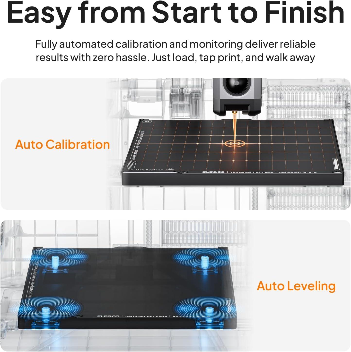 image:imageELEGOO Centauri Carbon 2 Combo Multi Color 3D Printer CoreXY 500mms High Speed Multicolor Printing with Canvas 1Click Full Auto Leveling and 350C HighTemp Nozzle 256x256x256mm Build VolumeCentauri Carbon 2 Combo