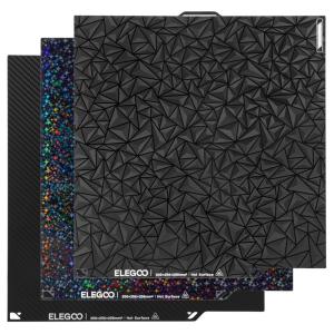 image:imageELEGOO Centauri Carbon Build Plate 3 Pack 256x256mm PEI Sheet Double Sided PET PEO PEY Flexible Magenetic Platform Removable Spring Steel Print Bed