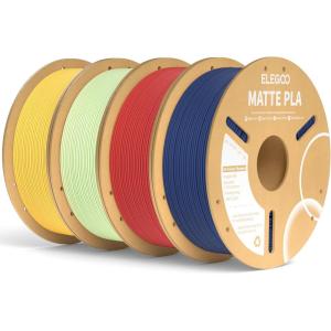 image:imageELEGOO Matte PLA Filament Lavender Purple amp Sunshine Yellow 2KG 175mm 3D Printer Filament Dimensional Accuracy  002mm 2pcs 1kg Carboard Spool 22lbs Fits for Most FDM 3D PrintersNavy BlueRuby RedMint GreenSunshine Yellow