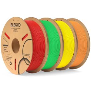 image:imageELEGOO PLA Filament Bundle 10KG 175mm 3D Printer Filament Dimensional Accuracy  002mm 10 Assortment Colors 1kg Spool22lbs BlackWhiteGrayRedYellowOrangeDark BlueNeon GreenPinkPurple41kgred  Yellow  Orange  Neon Green