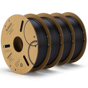 image:imageELEGOO PLA Filament Bundle 10KG 175mm 3D Printer Filament Dimensional Accuracy  002mm 10 Assortment Colors 1kg Spool22lbs BlackWhiteGrayRedYellowOrangeDark BlueNeon GreenPinkPurple41kg Black
