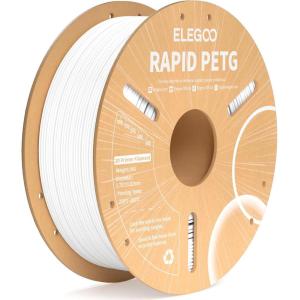 image:imageELEGOO Rapid PETG Filament 175mm Bundle 4KG High Speed 600mms 3D Printer Filament Accuracy  002 mm 1kg Cardboard Spool22lbs Fits for Most FDM 3D Printers BlackWhiteBeigeBrown1kg White