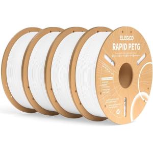 image:imageELEGOO Rapid PETG Filament 175mm Bundle 4KG High Speed 600mms 3D Printer Filament Accuracy  002 mm 1kg Cardboard Spool22lbs Fits for Most FDM 3D Printers BlackWhiteBeigeBrown41kg White